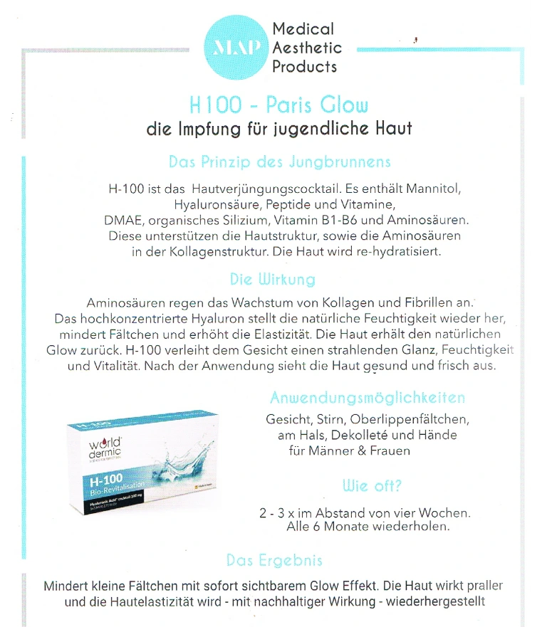 Naturheilpraxis Klubertz - H-100 Skin Booster